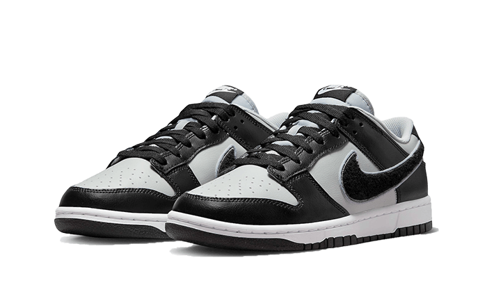 Nike Dunk Low Chenille Swoosh Black Grey
