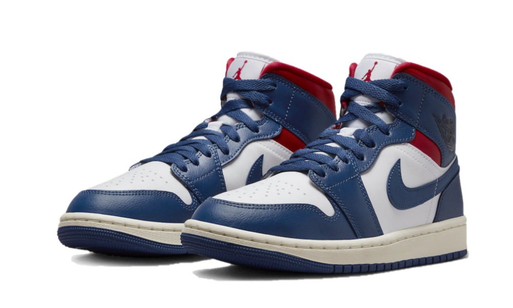 Air Jordan 1 Mid French Blue Gym Red (W)