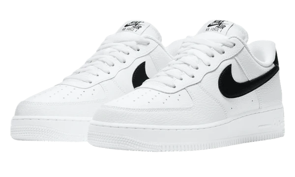 Nike Air Force 1 Low '07 White Black Pebbled Leather