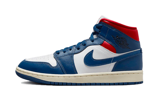 Air Jordan 1 Mid French Blue Gym Red (W)