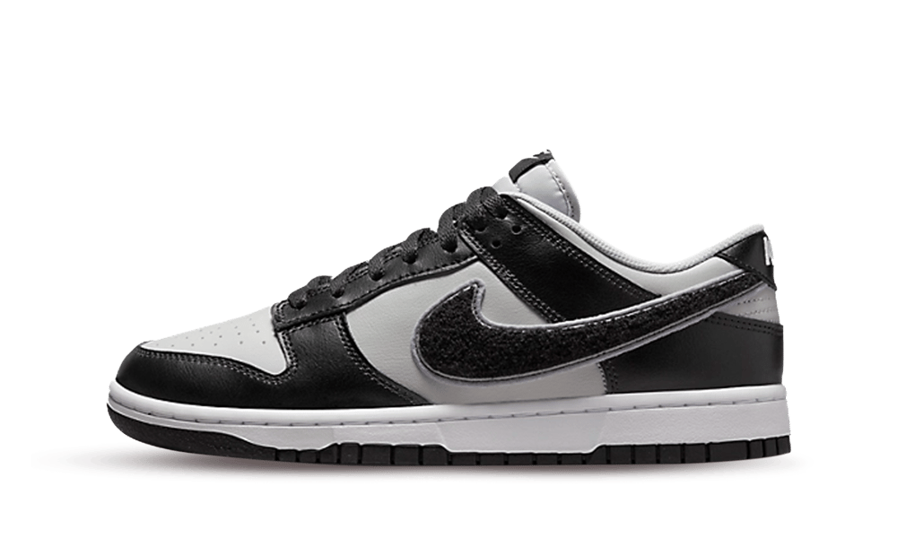 Nike Dunk Low Chenille Swoosh Black Grey