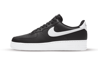 Nike Air Force 1 Low '07 Black White Pebbled Leather